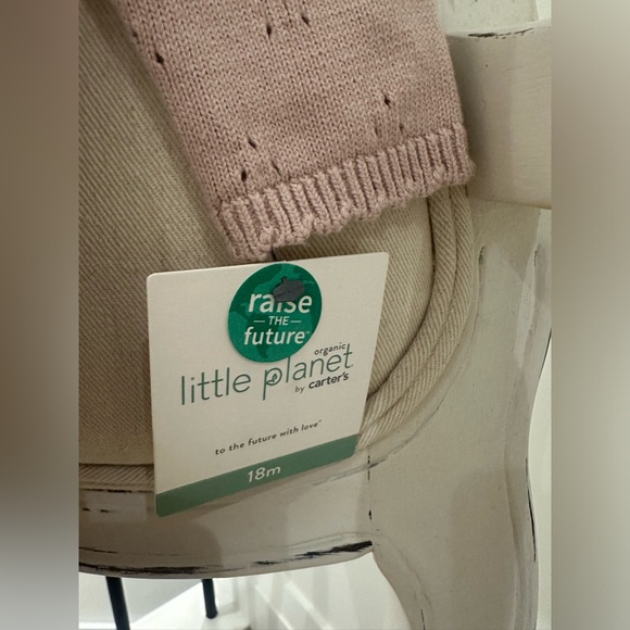 *SOLD* 🐇 Baby 18 Mth Organic Pointelle Knit Onesie Cotton Outfit in Blush NWT - Picture 6 of 7